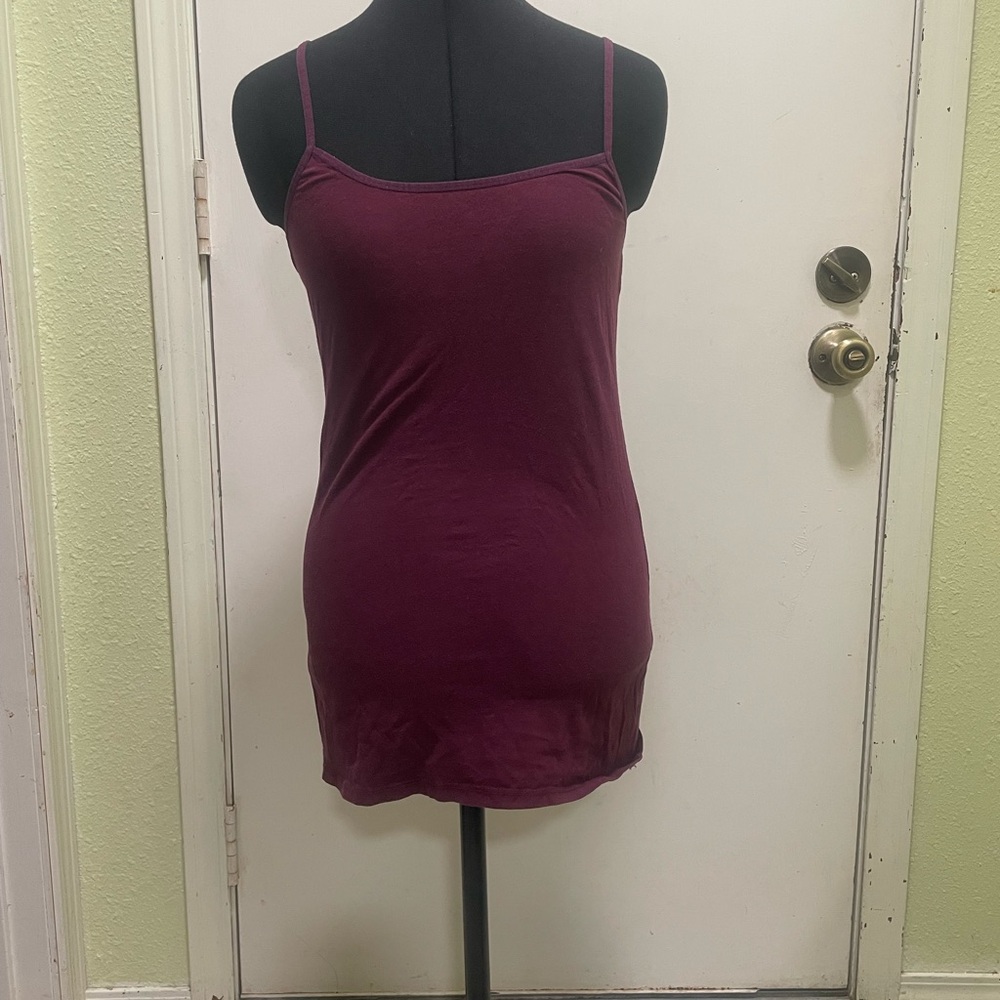 Active Basic Maroon Camisole Top Size L